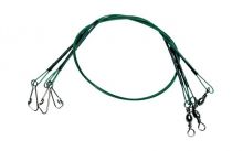 lanko ocelové s obratlíkem a karabinkou 50cm/8kg