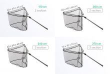 Podběrák Zfish 2,7m 70x70cm pogumovaná síť 